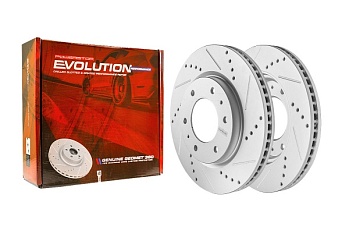 Передний тормозной диск Evolution с перфорацией и насечками в покрытии GEOMET для Mitsubishi TRITON KL1T