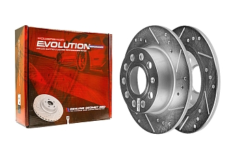 Задний тормозной диск Evolution с перфорацией и насечками, в покрытии GEOMET для Audi A3, SEAT Leon, Skoda Octavia, Yeti, Volkswagen Golf, Jetta, Scirocco