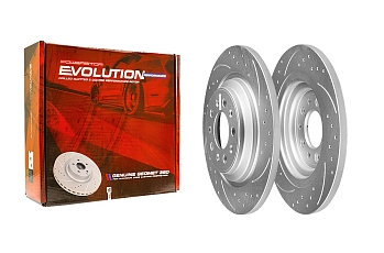 Задний тормозной диск Evolution с перфорацией и насечками, в покрытии GEOMET для Jeep Cherokee 2013+