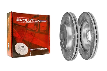 Передний тормозной диск Evolution с перфорацией и насечками в покрытии GEOMET для Citroen C3/C4 Aircross, Hyundai Santa Fe, Jeep Compass, Mitsubishi ASX, Eclipse Cross, Lancer, Outlander, Peugeot 4008