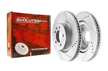 Передний тормозной диск Evolution с перфорацией и насечками в покрытии GEOMET для Land Rover Discovery III