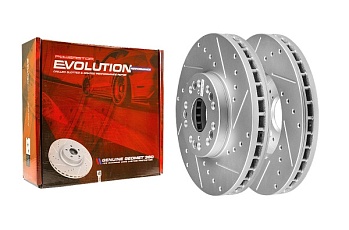 Передний тормозной диск Evolution с перфорацией и насечками, в покрытии GEOMET для Toyota ALTEZZA GXE10