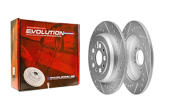 Задний тормозной диск Evolution с перфорацией и насечками в покрытии GEOMET для Ford Edge, Explorer