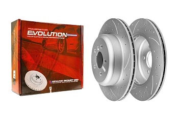 Задний тормозной диск Evolution с перфорацией и насечками, в покрытии GEOMET для Toyota SUPRA DB22