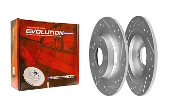 Задний тормозной диск Evolution с перфорацией и насечками, в покрытии GEOMET для Mitsubishi ASX GA1W