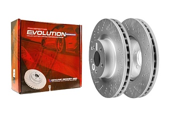 Передний тормозной диск Evolution с перфорацией и насечками, в покрытии GEOMET для Mercedes-Benz SLK 350 R172