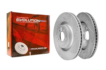 Передний тормозной диск Evolution с перфорацией и насечками в покрытии GEOMET для Lincoln AVIATOR AT