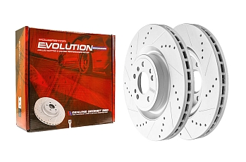 Передний тормозной диск Evolution с перфорацией и насечками в покрытии GEOMET для Mercedes-Benz GL-Класс (X166), GLE (W166), GLE Coupe (C292), GLS (X166), M-Класс (W166)