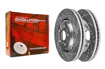 Передний тормозной диск Evolution с перфорацией и насечками в покрытии GEOMET для Lexus RX 2015+, Toyota RAV4 2018+