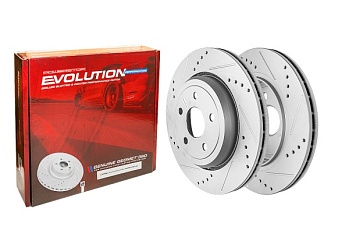 Задний тормозной диск Evolution с перфорацией и насечками в покрытии GEOMET для Dodge DURANGO WD