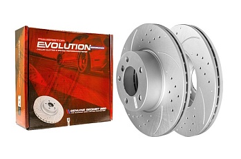 Передний тормозной диск Evolution с перфорацией и насечками в покрытии GEOMET для BMW 118D F20