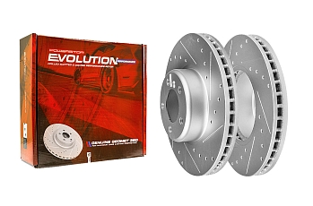 Передний тормозной диск Evolution с перфорацией и насечками, в покрытии GEOMET для BMW 1, 2, 3, 4 серии