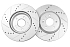 Передний тормозной диск Evolution с перфорацией и насечками в покрытии GEOMET для Hyundai Tucson IV, Kia Sportage V