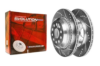 Задний тормозной диск Evolution с перфорацией и насечками в покрытии GEOMET для Jeep GLADIATOR JT