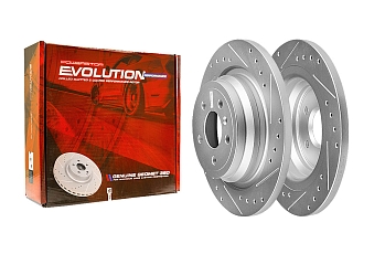 Задний тормозной диск Evolution с перфорацией и насечками, в покрытии GEOMET для Mercedes-Benz GLE (W166), GLE Coupe (C292), M-Класс (W166)