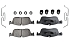 Передние керамические колодки Evolution Sport Z23 для Jaguar E-Pace, Land Rover Discovery Sport, Range Rover Evoque