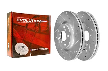 Передний тормозной диск Evolution с перфорацией и насечками, в покрытии GEOMET для Honda LEGEND KC2