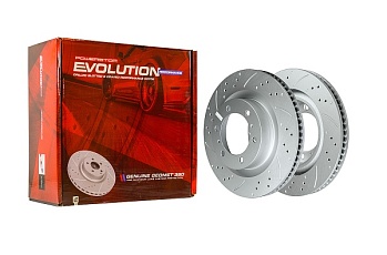 Передний тормозной диск Evolution с перфорацией и насечками в покрытии GEOMET для Toyota 4 RUNNER GRN280L