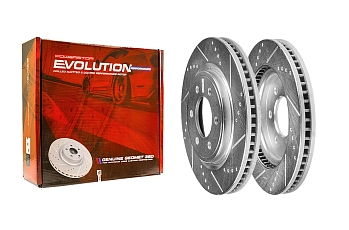 Передний тормозной диск Evolution с перфорацией и насечками, в покрытии GEOMET для Ford