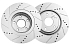 Передний тормозной диск Evolution с перфорацией и насечками в покрытии GEOMET для Mazda 6 2018+, CX-5 2016+, CX-9 2016+