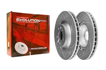 Передний тормозной диск Evolution с перфорацией и насечками, в покрытии GEOMET для Audi A4 (B8), A5 (8T), Q5 (8R)