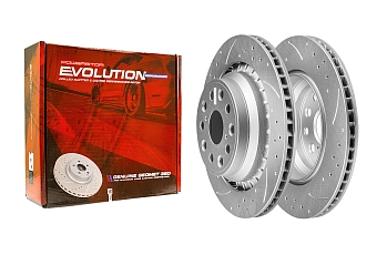 Задний тормозной диск Evolution с перфорацией и насечками, в покрытии GEOMET для Lexus LS 460
