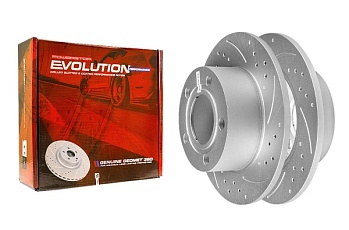 Задний тормозной диск Evolution с перфорацией и насечками, в покрытии GEOMET для Audi 100 4A_0__