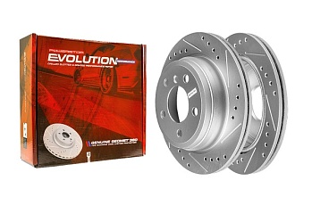 Задний тормозной диск Evolution с перфорацией и насечками, в покрытии GEOMET для BMW 330E F30 (MUE)