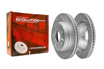 Передний тормозной диск Evolution с перфорацией и насечками в покрытии GEOMET для RAM 1500 DS