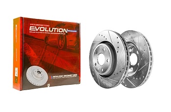 Передний тормозной диск Evolution с перфорацией и насечками в покрытии GEOMET для Dodge DURANGO WDDH75