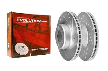 Передний тормозной диск Evolution с перфорацией и насечками, в покрытии GEOMET для BMW 114D F20