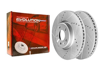 Передний тормозной диск Evolution с перфорацией и насечками в покрытии GEOMET для Audi Q5 8R