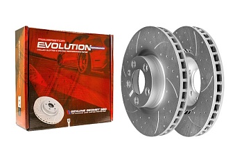 Передний тормозной диск Evolution с перфорацией и насечками, в покрытии GEOMET для Volkswagen TOUAREG 7L64A3