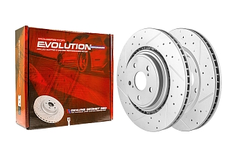 Передний тормозной диск Evolution с перфорацией и насечками в покрытии GEOMET для Toyota Highlander IV