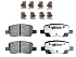 Задние керамические колодки Extreme Truck & Tow Z36 для Hyundai Santa Fe, Kia Sorento