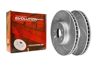 Передний тормозной диск Evolution с перфорацией и насечками, в покрытии GEOMET для BMW X6 XDRIVE 35 D E71