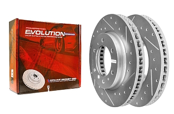 Передний тормозной диск Evolution с перфорацией и насечками, в покрытии GEOMET для Great Wall Poer, Tank 300