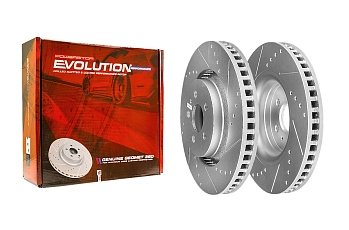 Передний тормозной диск Evolution с перфорацией и насечками, в покрытии GEOMET для Ford Edge