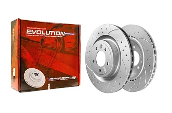 Задний тормозной диск Evolution с перфорацией и насечками в покрытии GEOMET для Land Rover DISCOVERY IV LR4