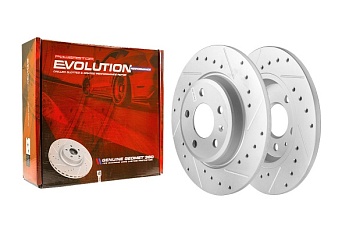 Задний тормозной диск Evolution с перфорацией и насечками в покрытии GEOMET для Audi Q5 8R