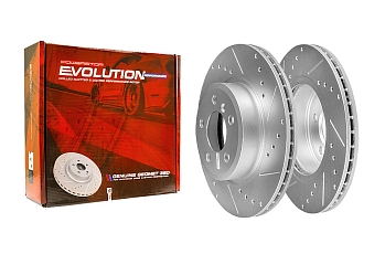 Передний тормозной диск Evolution с перфорацией и насечками в покрытии GEOMET для BMW 5 серии (F10/F11/F07)