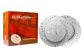 Задний тормозной диск Evolution с перфорацией и насечками в покрытии GEOMET для Toyota SAI AZK10