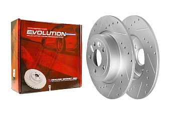 Задний тормозной диск Evolution с перфорацией и насечками в покрытии GEOMET для Range Rover Evoque 2011-2019