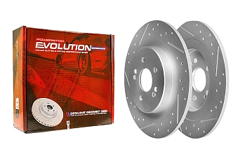 Задний тормозной диск Evolution с перфорацией и насечками в покрытии GEOMET для Chery Tiggo 8 Pro, Tiggo 8 Pro Max