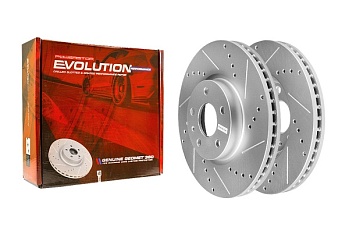Передний тормозной диск Evolution с перфорацией и насечками, в покрытии GEOMET для Lincoln MKZ C9