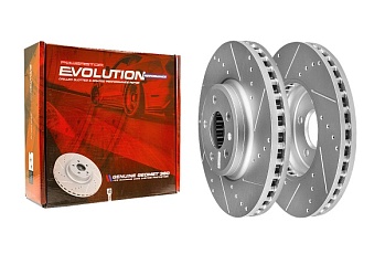 Передний тормозной диск Evolution с перфорацией и насечками, в покрытии GEOMET для Audi Q5 8R