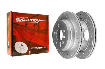 Задний тормозной диск Evolution с перфорацией и насечками, в покрытии GEOMET для BMW 320D E9#
