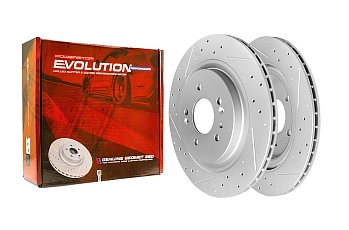 Задний тормозной диск Evolution с перфорацией и насечками в покрытии GEOMET для Hyundai Palisade, Santa Fe IV