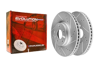 Передний тормозной диск Evolution с перфорацией и насечками, в покрытии GEOMET для Ford Mondeo V