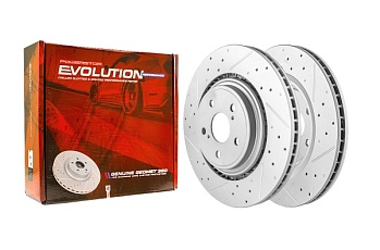 Передний тормозной диск Evolution с перфорацией и насечками в покрытии GEOMET для Toyota CROWN KLUGER AXUH71 (FAW)